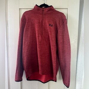 Under Armour 1/4 Zip Pullover | Size L | Red Heather | Fast Dry